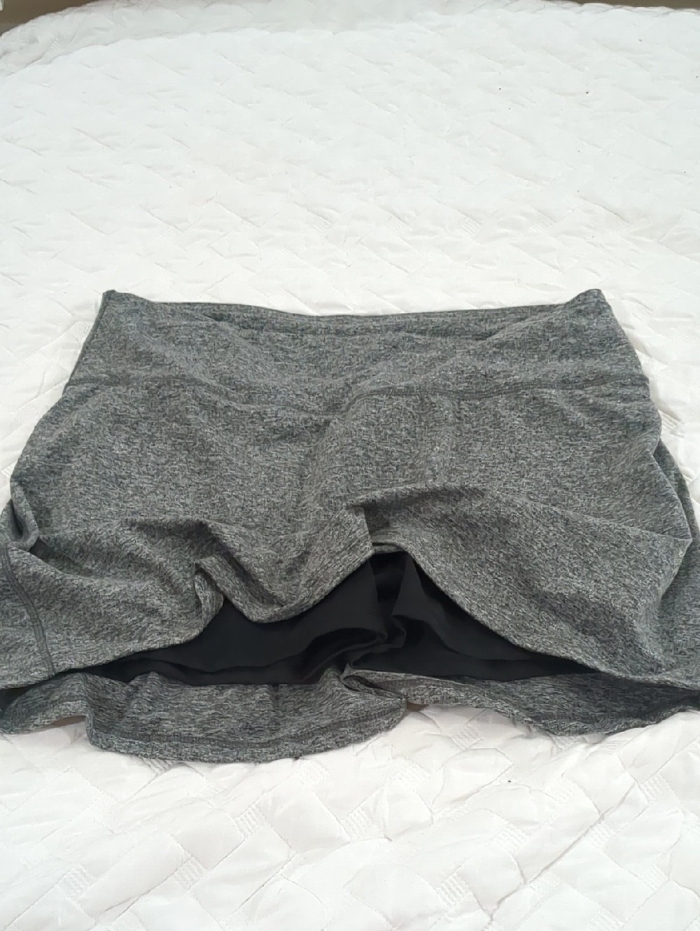 Zobha Gray Heathered Active Skort